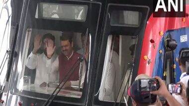 India News | Maharashtra CM Devendra Fadnavis Along with Dy CMs Ajit Pawar and Eknath Shinde Conduct Technical Inspection of Metro Route Nine