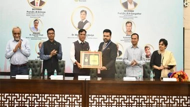 Business News | Dr. Lakshya Mittal Receives Dr. B.C. Roy Memorial Award from Union Minister Dr. Mansukh Mandaviya at UDFCON 2025