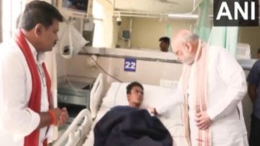 India News | Home Minister Amit Shah Visits AIIMS to Meet Soldiers Injured in Recent Naxal Encounter