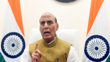 India News | Defence Minister Rajnath Singh to Visit Bhuj Air Force Station Today