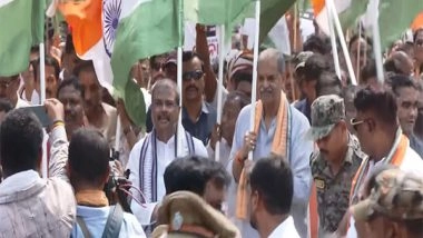India News | Union Minister Dharmendra Pradhan Leads 'Tiranga Yatra' in Odisha's Sambalpur for Armed Forces