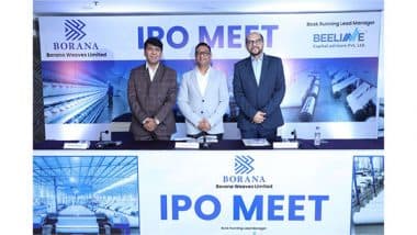 Business News | Borana Weaves Limited IPO Opens on Tuesday, May 20, 2025