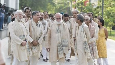 Business News | Padma Shri Awardee Sitanshu Yashaschandra Urges Graduates to Question Beliefs, Use Language with Sensitivity at Ahmedabad University's 15th Convocation