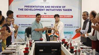 India News | DoNER Minister Jyotiraditya Scindia Reviews Ministry's Work in Assam