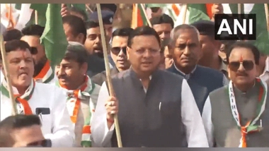 India News | Uttarakhand CM Dhami Leads Tiranga Yatra in Haldwani to Honour Armed Forces