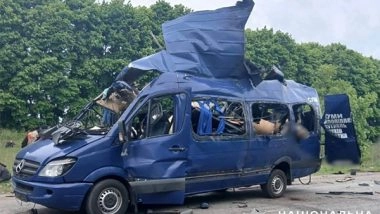 World News | Ukraine Says Nine People Killed, Four Others Injured in Russian Drone Strike on Passenger Bus