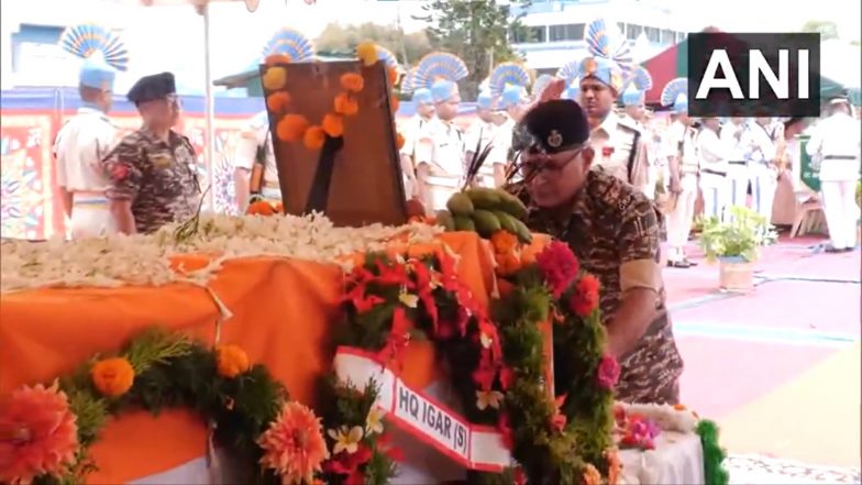 India News | Family, Friends Pay Last Respects to CRPF Officer Maharabam Prabo Singh Who Died Due to Lightning