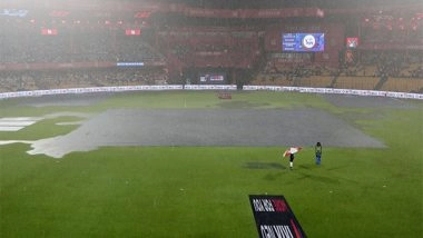 Sports News | IPL 2025: Rain in Bengaluru Delays Toss for RCB-KKR Clash