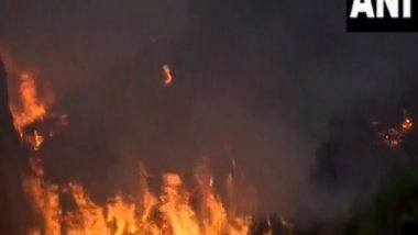 India News | J-K: Massive Fire Breaks out in Rajouri's Forest Area