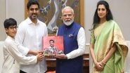 India News | Andhra Pradesh Minister Nara Lokesh, Family Meet with PM Modi
