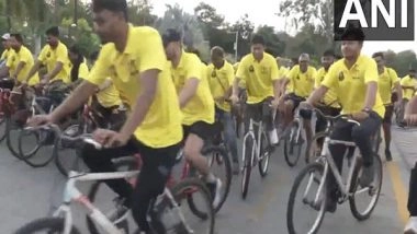 India News | CGST Hyderabad Zone Organises Cycle Marathon as Part of GST Day 2025 Celebrations