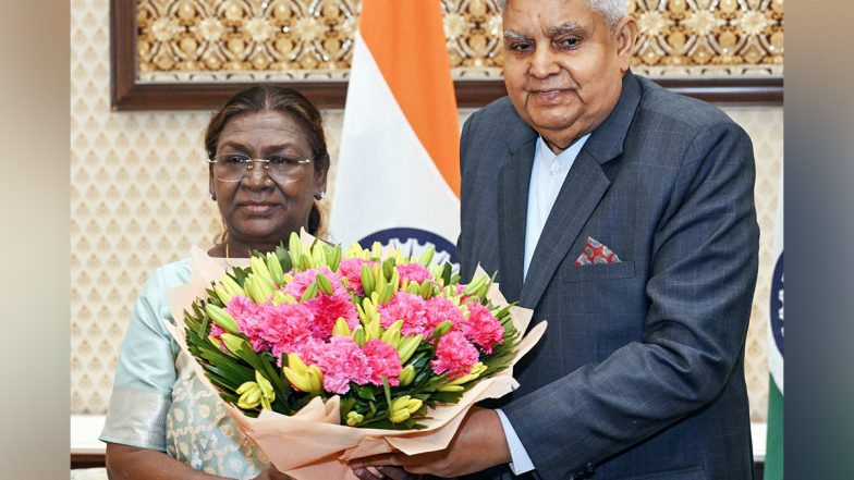 India News | President Murmu, PM Modi Extend Birthday Greetings to Vice President Dhankhar