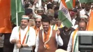 India News | Nagpur: Maharashtra CM Devendra Fadnavis Participates in Tiranga Yatra, Says Country Stands with PM Modi's Resolve