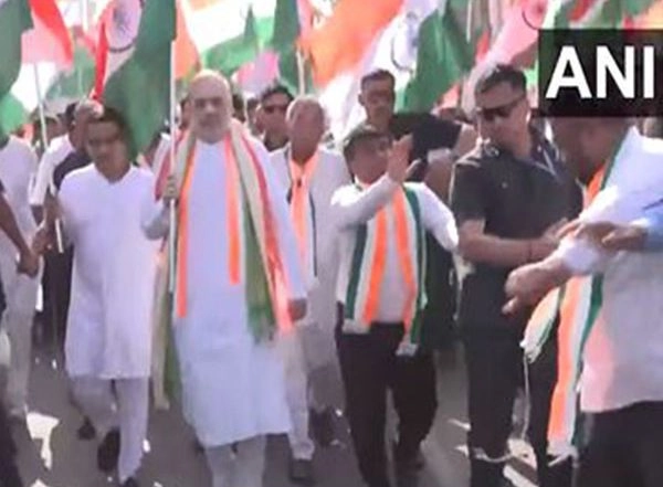 India News | Gujarat: Union Minister Amit Shah Participates in Tiranga Yatra in Ahmedabad
