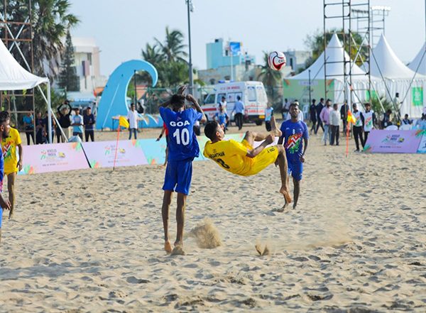 Sports News | Khelo India Beach Games 2025: Big Wins for Goa, Gujarat, Kerala; Non-coastal States Stay Brave in Soccer