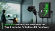 Business News | Bolt.Earth Announces the Adoption of the Type 6 Connector for Its Blaze DC Fast Charger