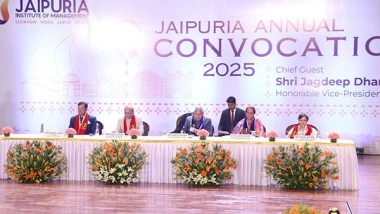 Business News | Jaipuria Institute of Management Celebrates 29th Convocation: 1251 Graduates Honoured in the Presence of Vice-President Jagdeep Dhankhar