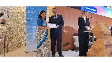 World News | India Awarded WHO Certificate for Eliminating Trachoma at 78th World Health Assembly