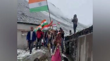 India News | Himachal: Tiranga Yatra Held an Altitude of over 13,000 Ft Above Sea Level in Chamba