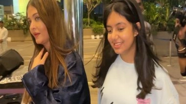 Entertainment News | Cannes Veteran Aishwarya Rai Bachchan Touches Down France with Daughter Aaradhya