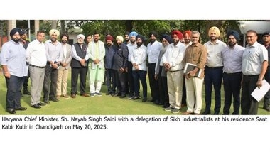 India News | Sikh Industrialists' Delegation Meets Haryana Chief Minister