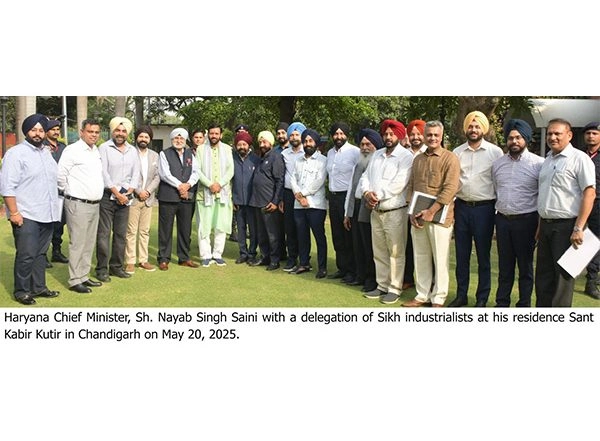 India News | Sikh Industrialists' Delegation Meets Haryana Chief Minister