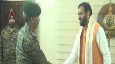 India News | Western Command Army Commander Meets Haryana CM Saini, Expresses Gratitude for State Govt's Support