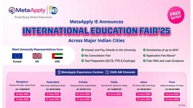 Business News | MetaApply IE is Set to Host International Education Fair 2025 Across Major Indian Cities