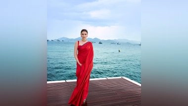 Entertainment News | Aditi Rao Hydari Embraces Charm of Traditional Indian Shringar at Cannes, Flaunts Sindoor, Bindi