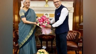 Business News | NSE MD Ashish Kumar Chauhan Meets Finance Minister Nirmala Sitharaman