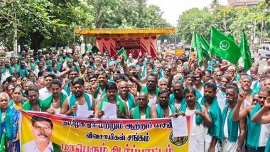 India News | Farmers Stage Protest in Chennai, Demand Relief for Rain-hit Crops, Policy Changes