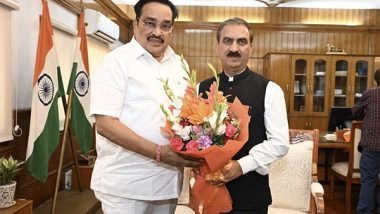 India News | Himachal CM Sukhvinder Singh Sukhu Meets Union Minister CR Patil; Seeks Support on Kishau, Renuka Projects