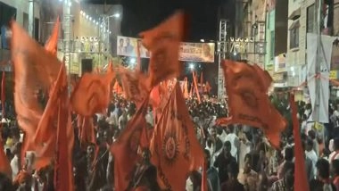 India News | Union Minister Bandi Sanjay Kumar Leads Hindu Ekta Yatra in Telangana