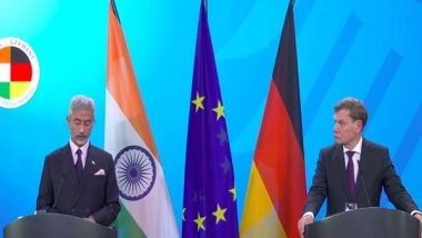 World News | India Will Deal with Pakistan Bilaterally, Won't Give in to Nuclear Blackmail: Jaishankar in Berlin
