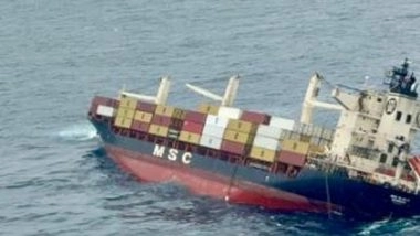 India News | 21 Crew Rescued After Liberian Container Ship Tilts off Kochi Coast