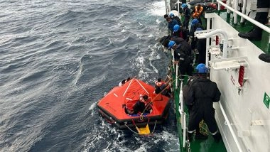 India News | Rescue Ops Continue on Liberian Container Ship; 21 Crew Rescued, 3 Remain Onboard for Salvage Ops