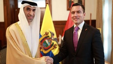 World News | On Behalf of UAE's President, Thani Al Zeyoudi Attends Inauguration of President of Ecuador for New Term