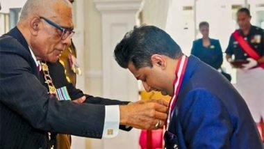 Business News | Bollywood Singer Sumeet Tappoo Awarded Fiji's Highest Civilian Honour for Humanitarian Work