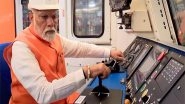 India News | Gujarat: PM Modi Inaugurates Locomotive Plant in Dahod; Flags off First Electric Locomotive of the Plant