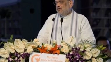 India News | Maharashtra: Amit Shah Lays Foundation Stone for Swasti Niwas, Residential Facility for Cancer Patients