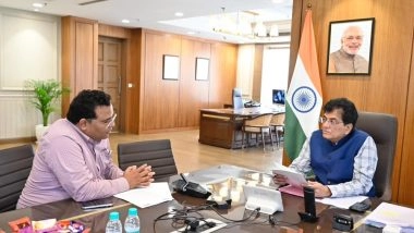 Business News | Union Minister Piyush Goyal Meets Paytm Founder, Discuss Making India Digital Payments Powerhouse