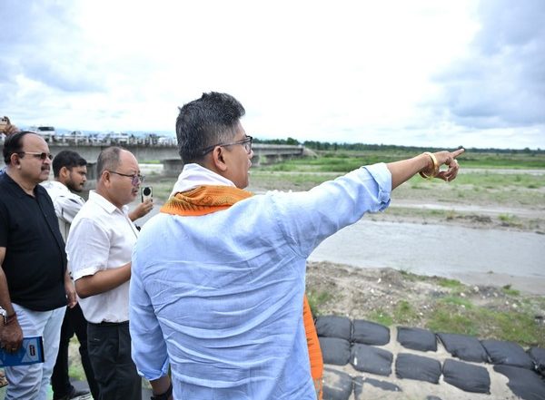 India News | Assam: Minister Pijush Hazarika Takes Stock of Embankment Breach Repair Work in Udalguri