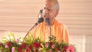 India News | UP CM Yogi Adityanath Attends Mass Wedding Ceremony, Distributes Gifts to 1200 Couples