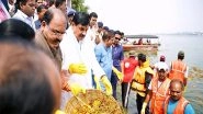 India News | MP CM Yadav Performs Shramdaan at Bhopal's Sheetal Das Ki Bagiya Ghat, Honours Sanitation Workers