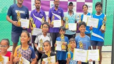 Sports News | Adani Sportsline's State-level Tennis Tournament Concludes with Record Participation
