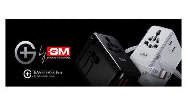 Business News | GM Unveils India's First Multi-Port Universal Travel Adaptor with Retractable Cable - G+ TravelEase Pro