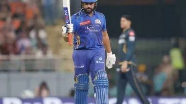 Sports News | IPL 2025: Rohit's Explosive Fifty, Fine Finishing from Tilak, Hardik Powers MI to 228/5 Against GT