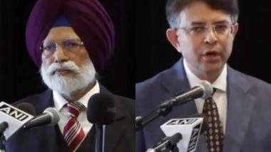 World News | MP Amar Singh Raises Alarm over Cross-border Terror, Drug Threats at Denmark Diaspora Meet