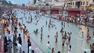 India News | UP: Devotees Flock to Ram Ki Paidi in Ayodhya Amid 'Nautapa', Enjoying Bathing