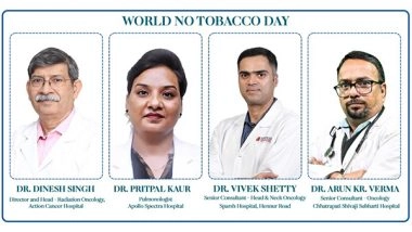 Business News | World No Tobacco Day 2025: Experts Unite Against Tobacco as a Leading Cause of Cancer and Chronic Diseases